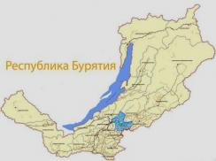 Карта бурятии с районами подробная